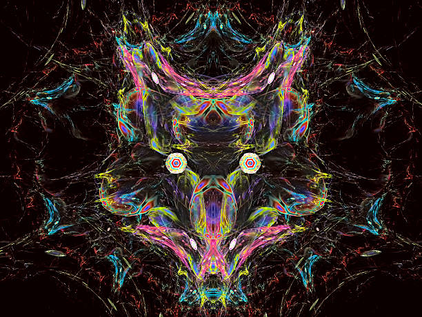 istock Halloween. Abstract Magic energy multicolored fractal. 3D rendering. 621374348