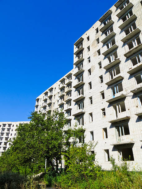 istock Abandoned multistory building in Ukraine 621376818