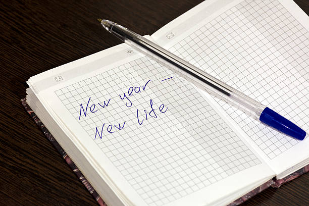 istock new year, new life, Notepad, pen 621379146