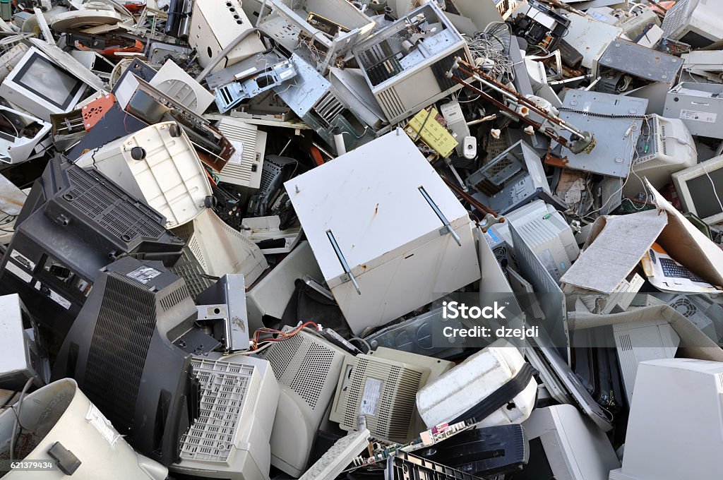 Computerteile für das Recycling - Lizenzfrei Elektronik-Industrie Stock-Foto