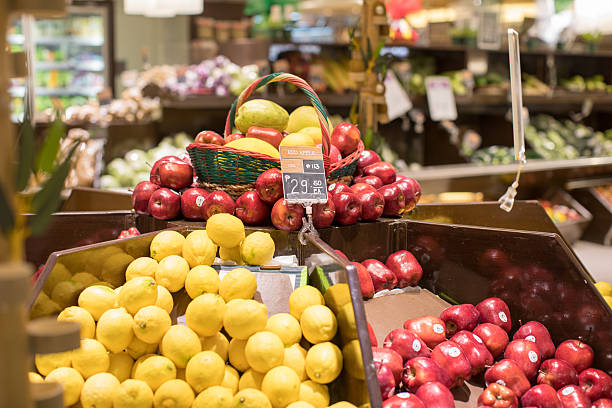 istock Fresh fruits at a market 621379656
