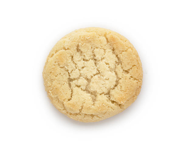 istock Close up of butter biscuits cookie on white background 621379856