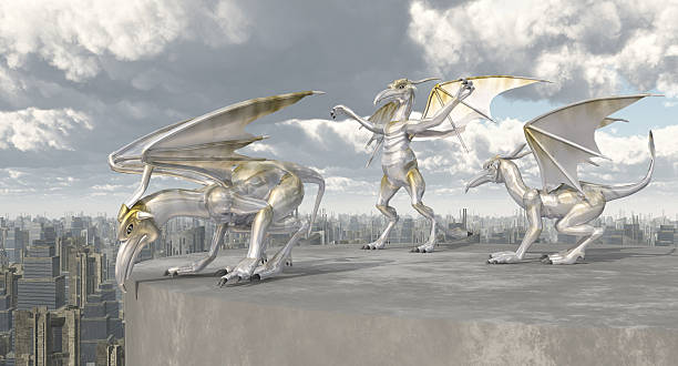 istock Gargoyles over a big city 621380070