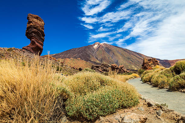istock Panoramic view of unique Roque Cinchado unique rock formation 621381420