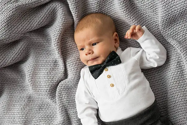 Photo of Little baby with bowtie
