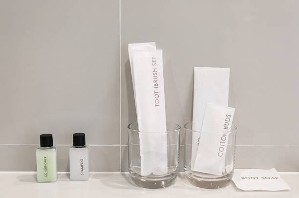istock Amenities kit  in bathroom the hotel 621383542