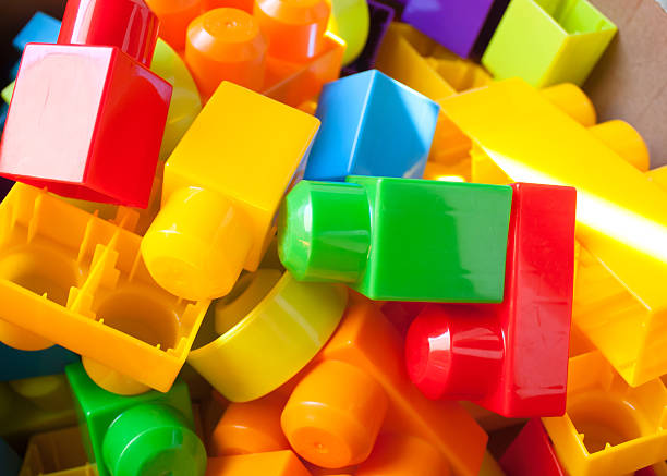 istock Baby blocks toy background 621383598