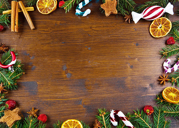 istock Christmas Holiday wood Background 621384222