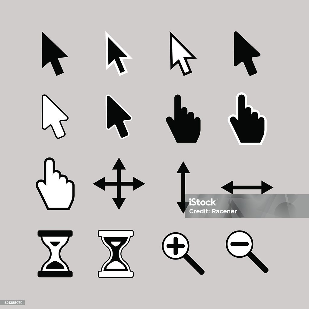 Iconos de Cursor. - arte vectorial de Cursor libre de derechos