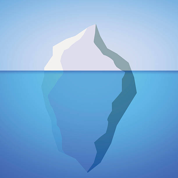 ilustraciones, imágenes clip art, dibujos animados e iconos de stock de signo del iceberg. - tip of the iceberg