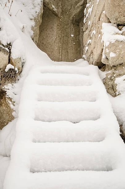 istock Stairs under snow in winter 621387156
