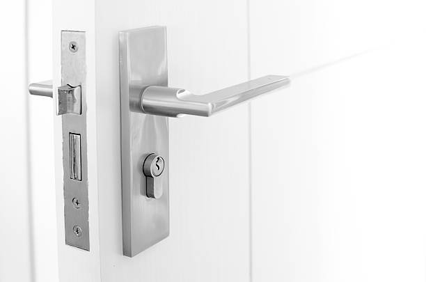 istock Handle steel knob on the door 621387390