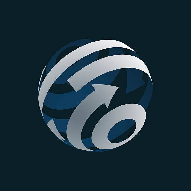 Globe Logo Element symbol of Globalization. . vector art illustration