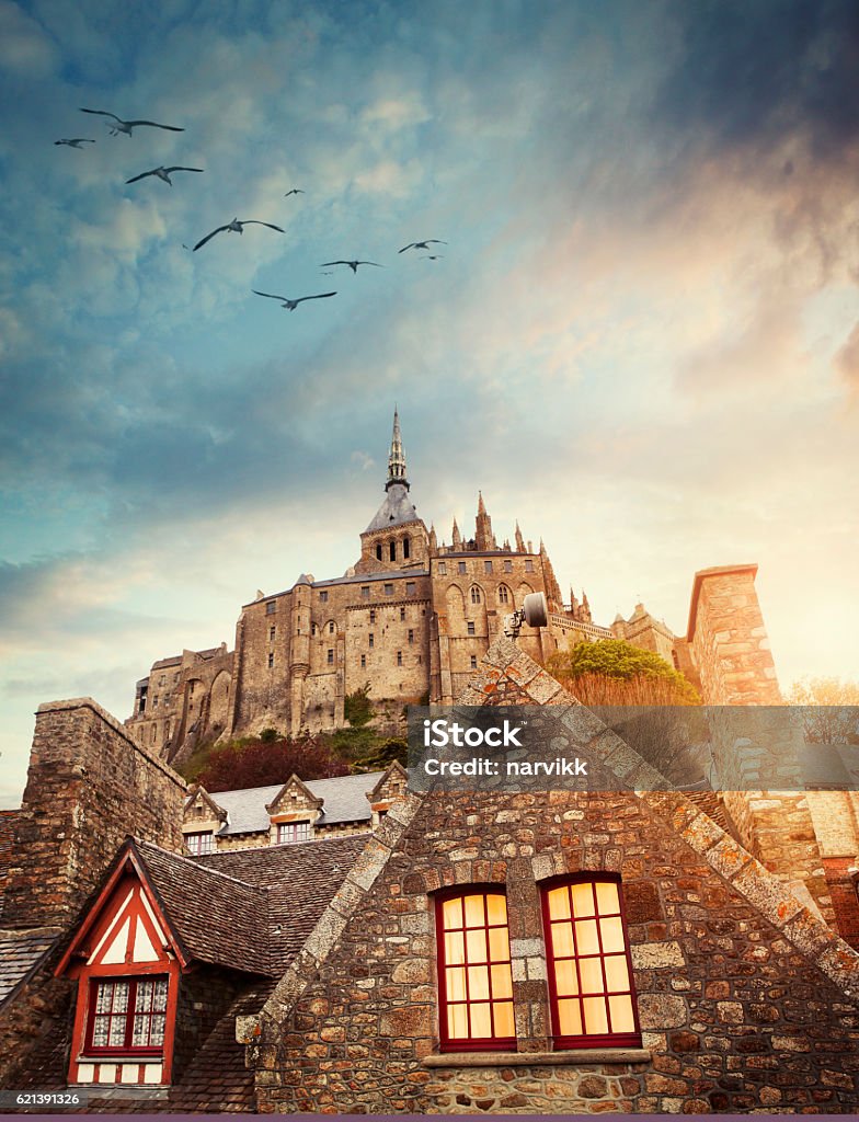 Mont Saint-Michel Mont Saint-Michel monastery in France Mont Saint-Michel Stock Photo