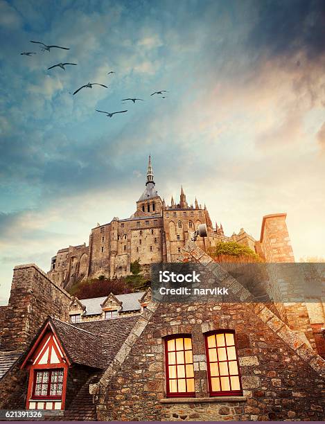 Mont Saintmichel Stock Photo - Download Image Now - Mont Saint-Michel, Architecture, Building Exterior