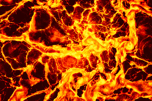 Full frame shot of hot churning lava.
