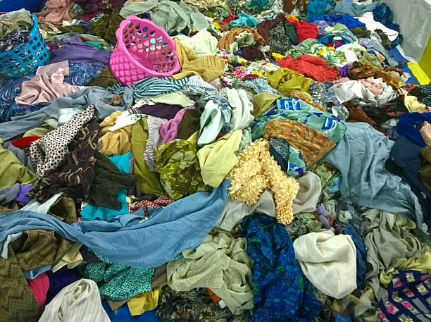 istock The Secondhand clothes in the market 621391692