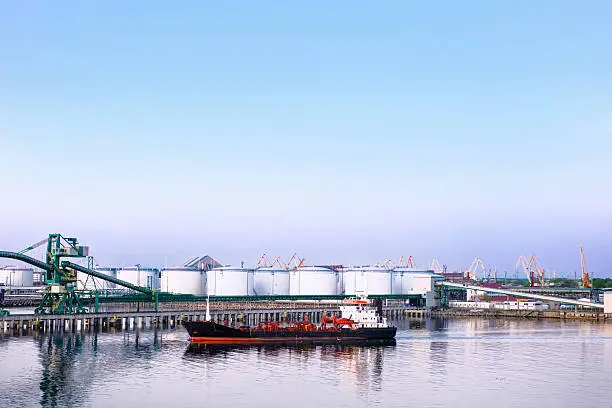 Photo of Dry cargo vessel and bunkers at Marina in Ventspils