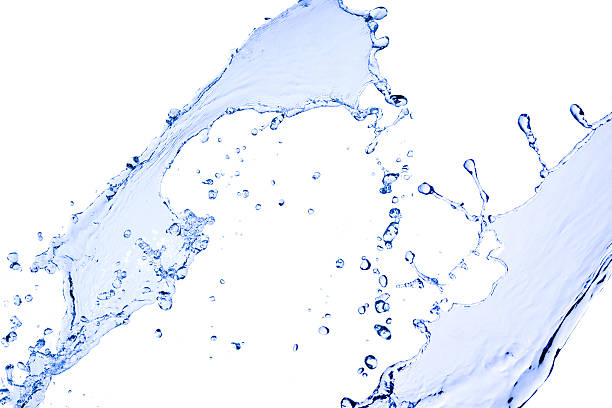 istock blue water splash isolated on white background 621396450