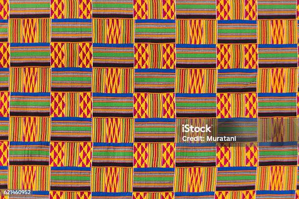 Kente Cloth Texture Stock Photo - Download Image Now - Africa, African Culture, Pattern