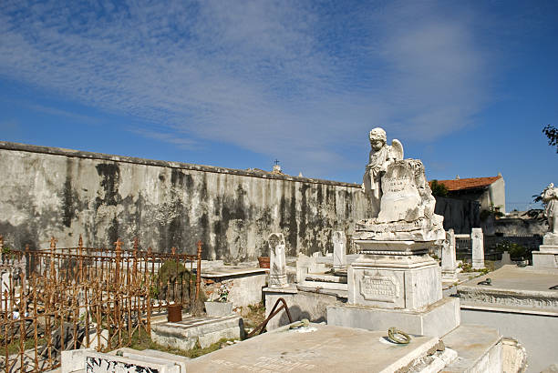 360 aerial photo taken with drone of cemetery in Évora, Portugal