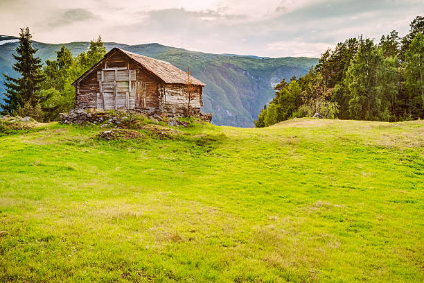 istock Old abandoned wooden house in Norwegian mountains 621461514