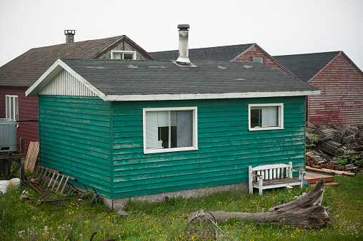 Colourful Houses, Fishing village, East Coast Canada, Isolated
