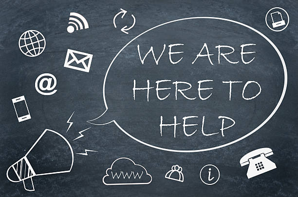 We are here to help stock photo
