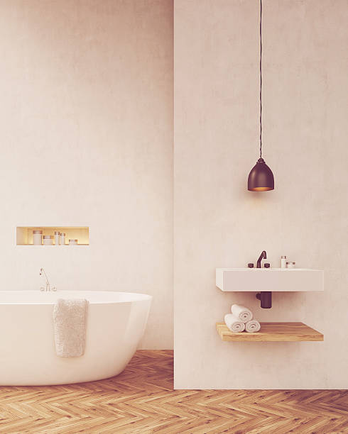 istock White walls bathroom on sunny day 621465174