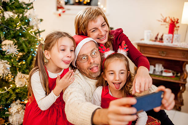 istock Family Selfie on Christmas Eve 621467464