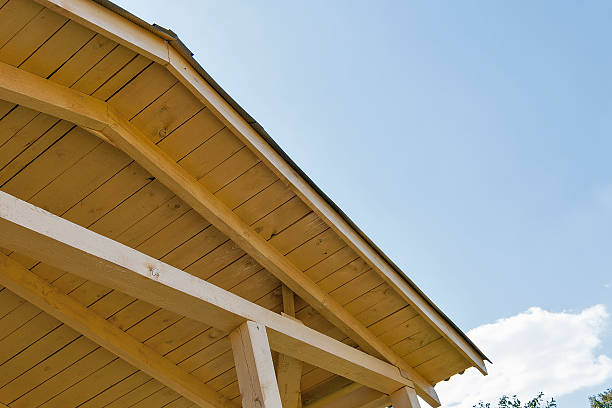 istock wooden roof construction outdoor 621469340