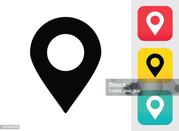 Map Pin Icon Stock Illustration - Download Image Now - Map Pin Icon, Global Positioning System, Straight Pin