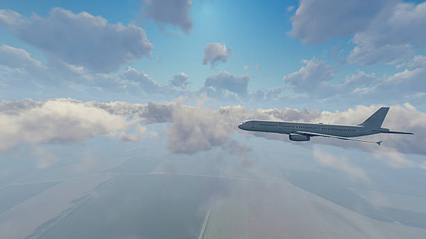 istock Passenger airplane flying high in the sky 621470790