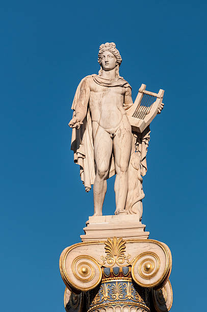 classical Apollo statue stock photo