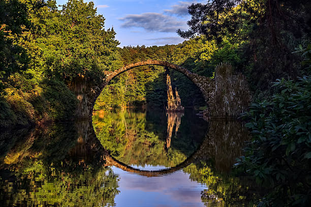 istock Arch bridge Rakotzbrucke in Kromlau-Germany 621472046