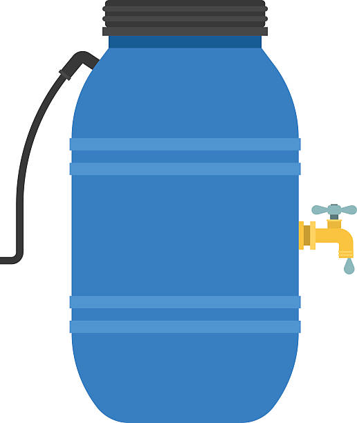 Barrel capacity tanks vector Container liquid cask storage object. Brel capacity tank vector isolated. north sea oil and gas stock illustrations