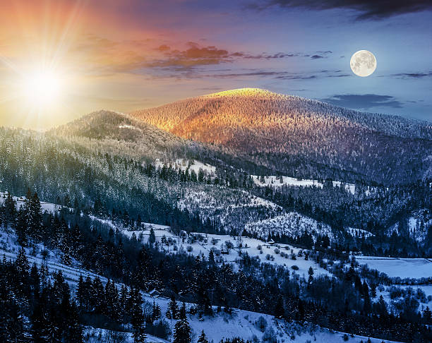 istock sunrise in winter carpathians 24 hour concept 621473962