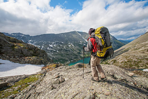 istock Hiker in Altai mountains 621474030