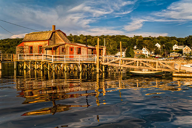 istock Rustic fishing pier in Maine 621477510