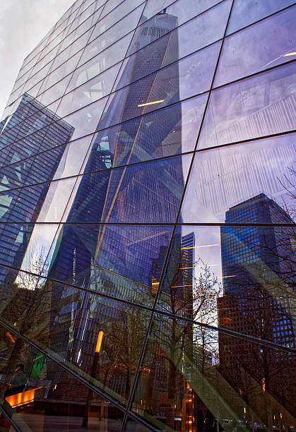 istock One World Trade Center skyscraper reflected in a glass building 621479866