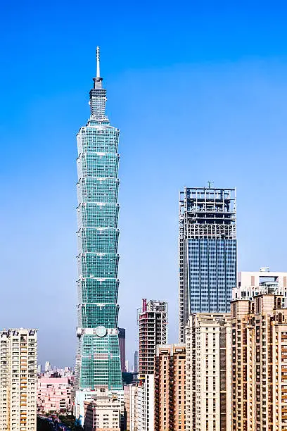 Taipei 101 Skyscraper in Taipei, Taiwan.