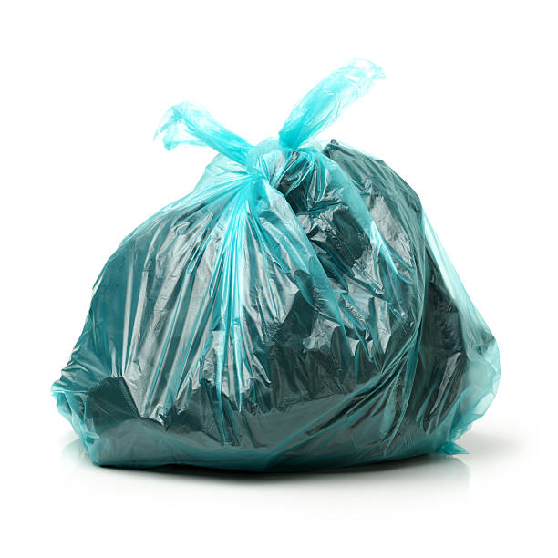 istock Blue bag of rubbish 621482724