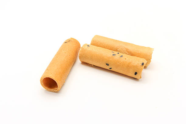 istock traditional dessert in Thailand(tong muan) isolated on a white background 621484760