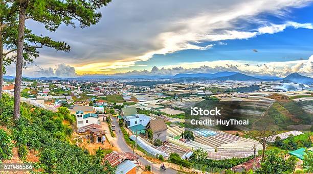 Beauty Da Lat Highland Homes Interspersed Stock Photo - Download Image Now - Dalat, Vietnam, Above