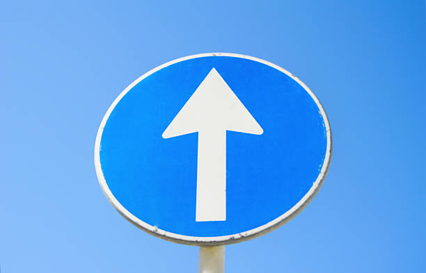 istock Go straight traffic sign 621487784