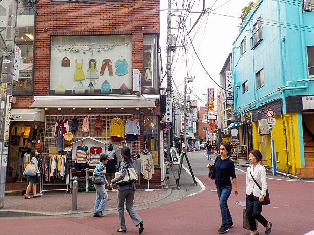 Tokyo, Japan - October 28, 2014: Shimokitazawa district.Shimokitazawa district is famous for independent fashion shops, cafes, decorations, and theaters.
