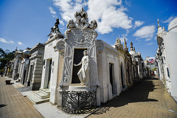 View of the tomb of Rufina Cambaceres stock photo
