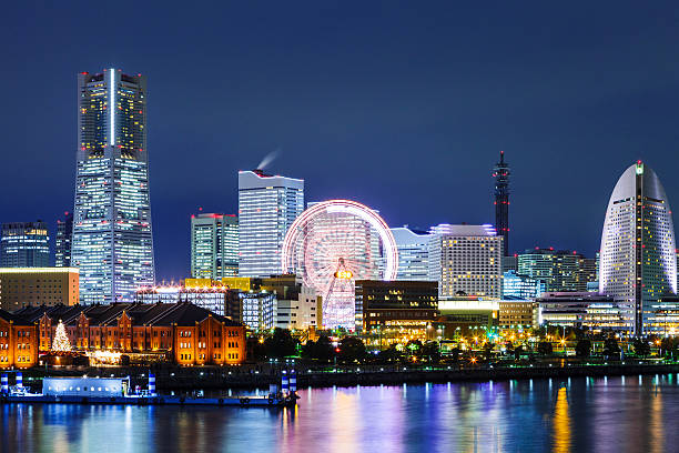 istock Yokohama skyline at night 621488930