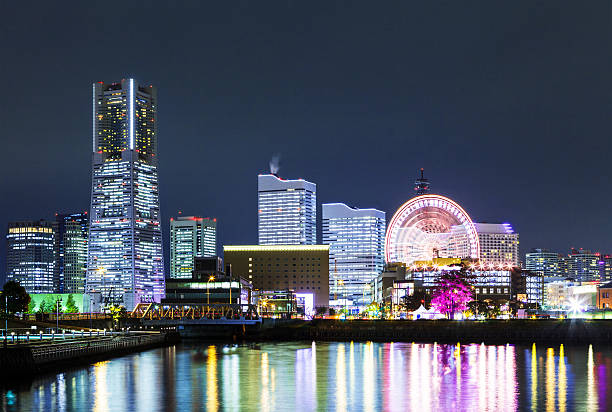 istock Yokohama skyline at night 621488950