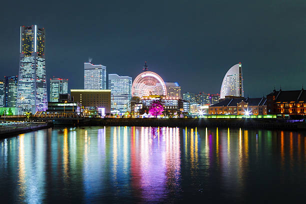 istock Yokohama skyline at night 621488984